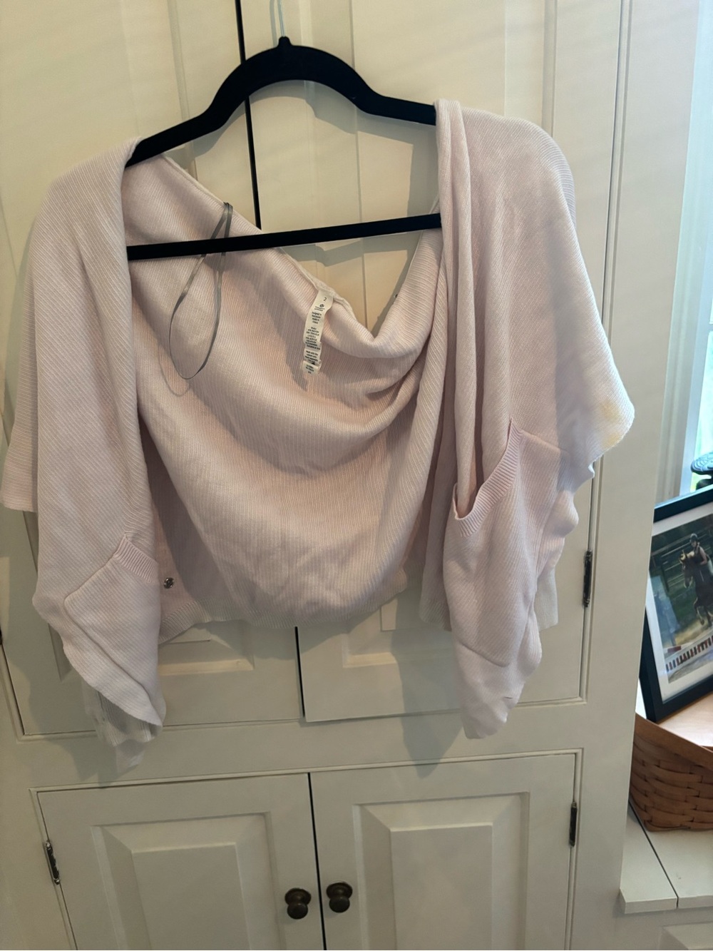 lululemon athletica Off-the-Shoulder Draped Sweater in Light Pink